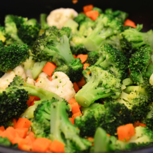 Salada de verdura cozida no vapor